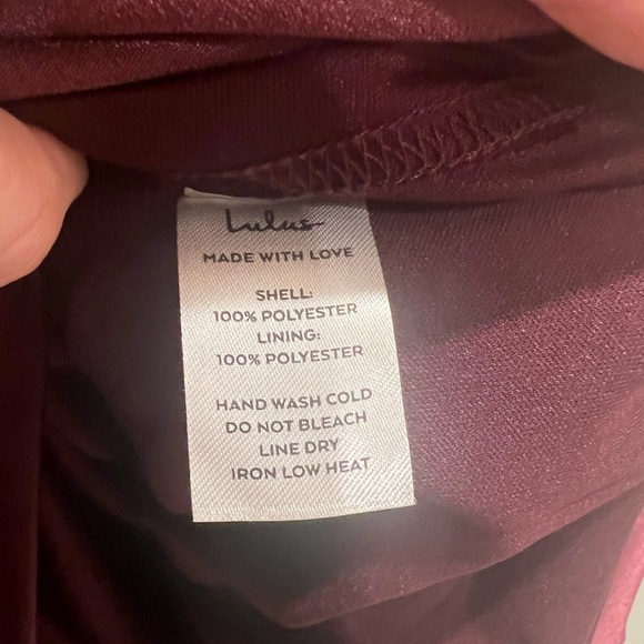 Lulus satin purple ruffled party dress - Picture 3 of 3